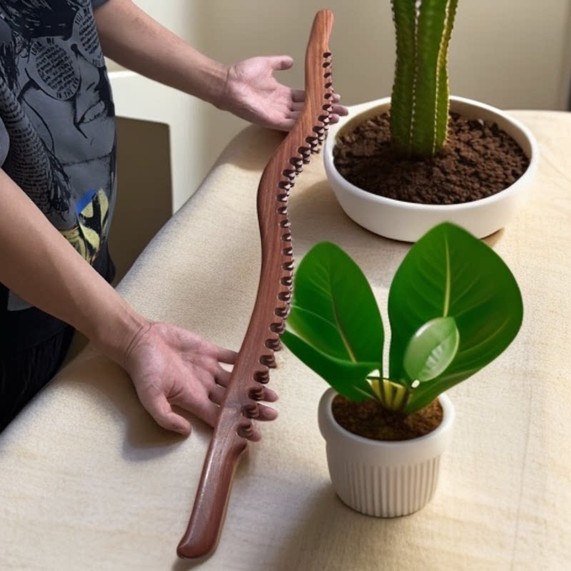 吴忠良正宗红檀香特长龙骨棒80公分三排齿