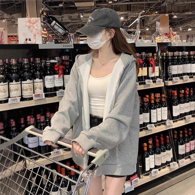 芝川桃推荐1688佳蔓妮韩系连帽卫