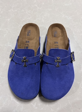 Remake包头式拖鞋客制改造蓝色男女同款