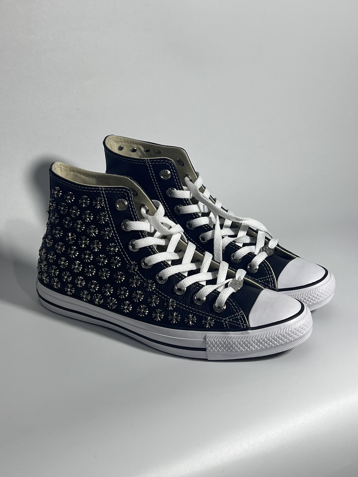 球鞋改造潮流皮质高帮男女情侣款