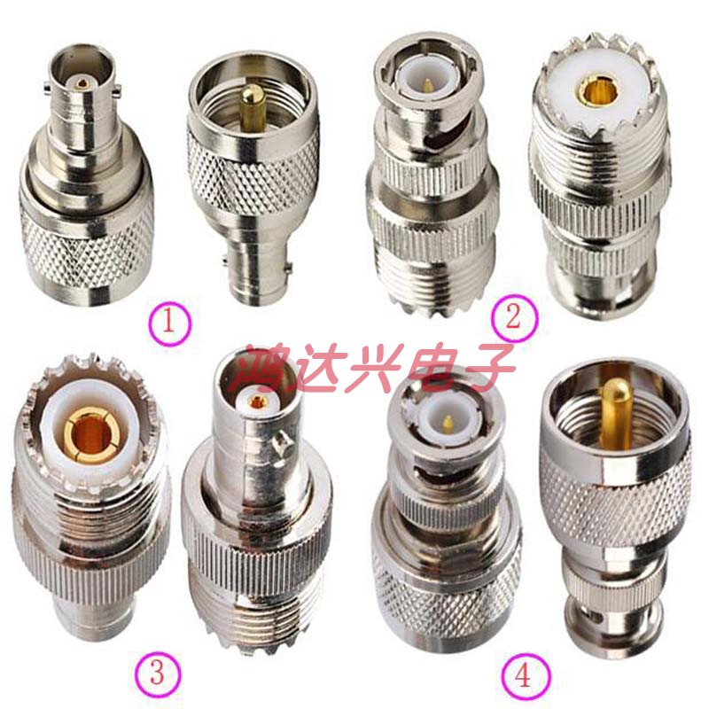 UHF转BNC射频转接头 UHF-JK/BNC-JK 50欧姆 UHG公母转BNC公母接头