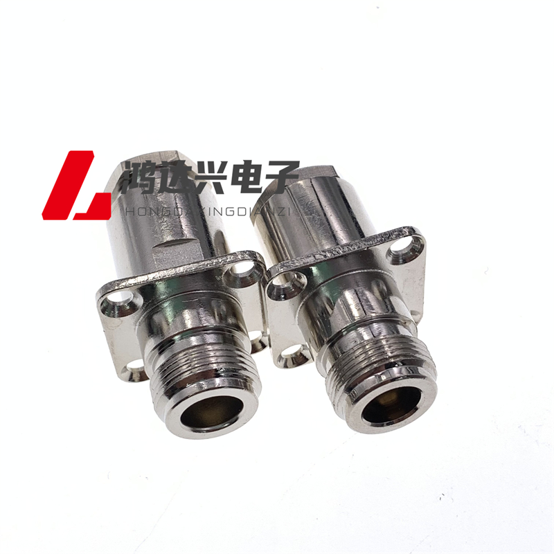 N-KY-7/N型法兰母座连接器 适配RG58/RG142/LMR400/RG393同轴线