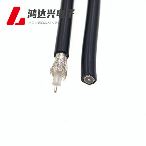 RG223馈线 低损耗高频同轴线 RG223镀银双屏蔽射频线 50欧信号线