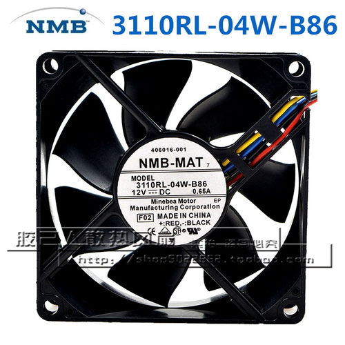 原装NMB 3110RL-04W-B86 8025 12V 0.65A 4线pwm温控机箱CPU风扇