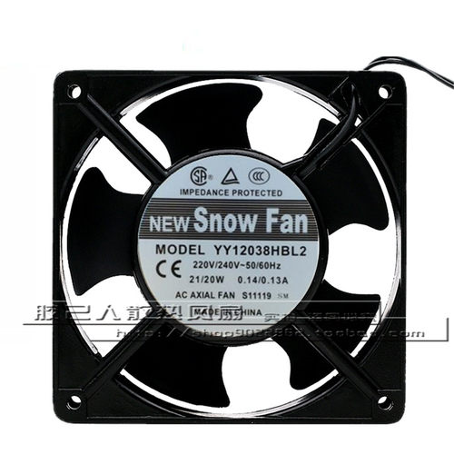 全新SNOWFAN YY12038HSL2 HBL2 AC 220V 12038机柜风扇 交流风扇