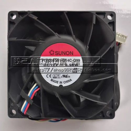 原装建准 8038 8CM PF80381B1-Q14C-Q99 12V 8.98W服务器散热风扇