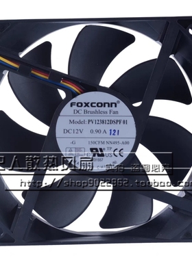 原装FOXCONN富士康12038 12V 0.90A PV123812DSPF 01戴尔散热风扇