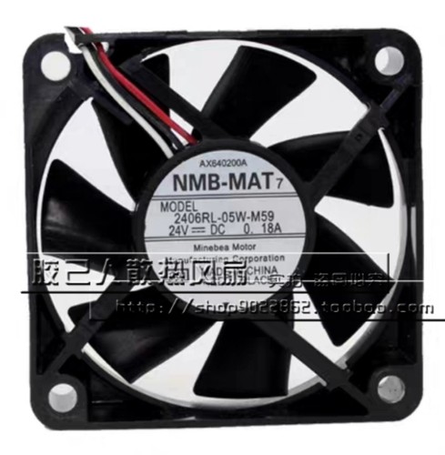 2406RL-05W-M59 原装NMB 6015 24V 0.18A 6CM/厘米三线变频器风扇
