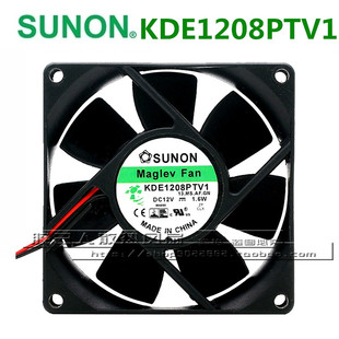 KDE1208PTV1 建准SUNON 8025风扇 12V 1.6W 8cm厘米机箱静音风扇
