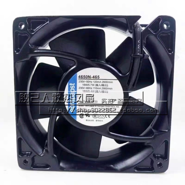 4650N-465德国风机 4656N12038 4寸AC220V耐高温散热风扇