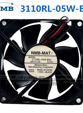 NMB 3110RL-05W-B60 24V 0.21A 8025 8CM 变频器 双滚珠散热风扇