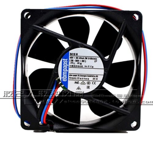 进口德国 8418N 8025 48V 2W 2线 IP54变频器散热风扇