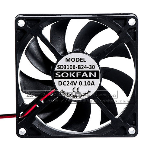 SOKFAN风扇 SD3106-B24-30 DC24V 0.1A 8015 8cm机箱静音散热风扇