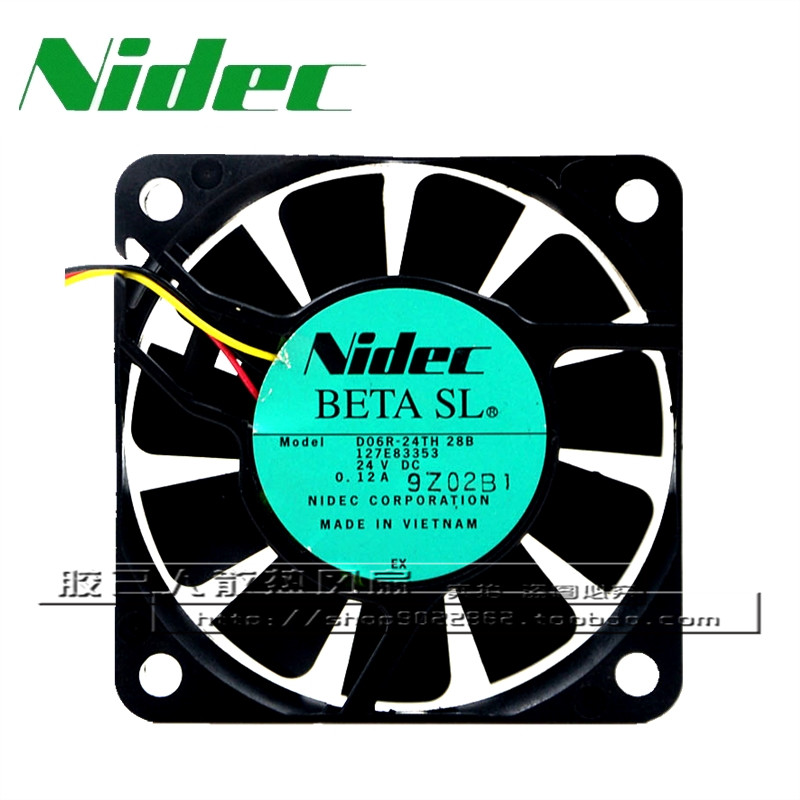 Nidec 尼迪克 6cm 风扇 6015 散热风扇 24V 0.12A D06R-24TH 28B