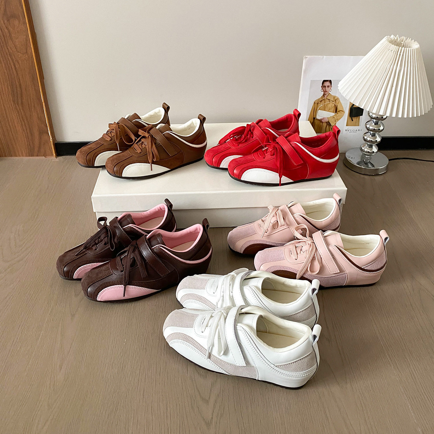 实拍~牛皮版练习生真皮德训鞋女鞋内魔术贴休闲运动阿甘鞋女,女鞋,时尚休闲鞋,淘宝优惠券,粉丝福利购,淘宝优惠卷