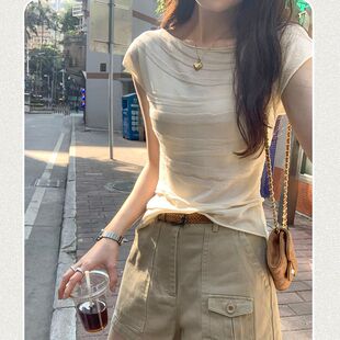 莱赛尔天丝坎肩无袖肌理感针织衫女2026夏季新款韩系气质小众上衣