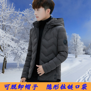 潮男棉服休闲秋冬外套痞帅冬装韩版潮流连帽棉袄男生棉衣冬季加厚