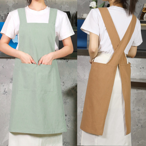 围裙厨房家用女时尚韩版洋气定制logo男工作服防水油日系餐饮专用