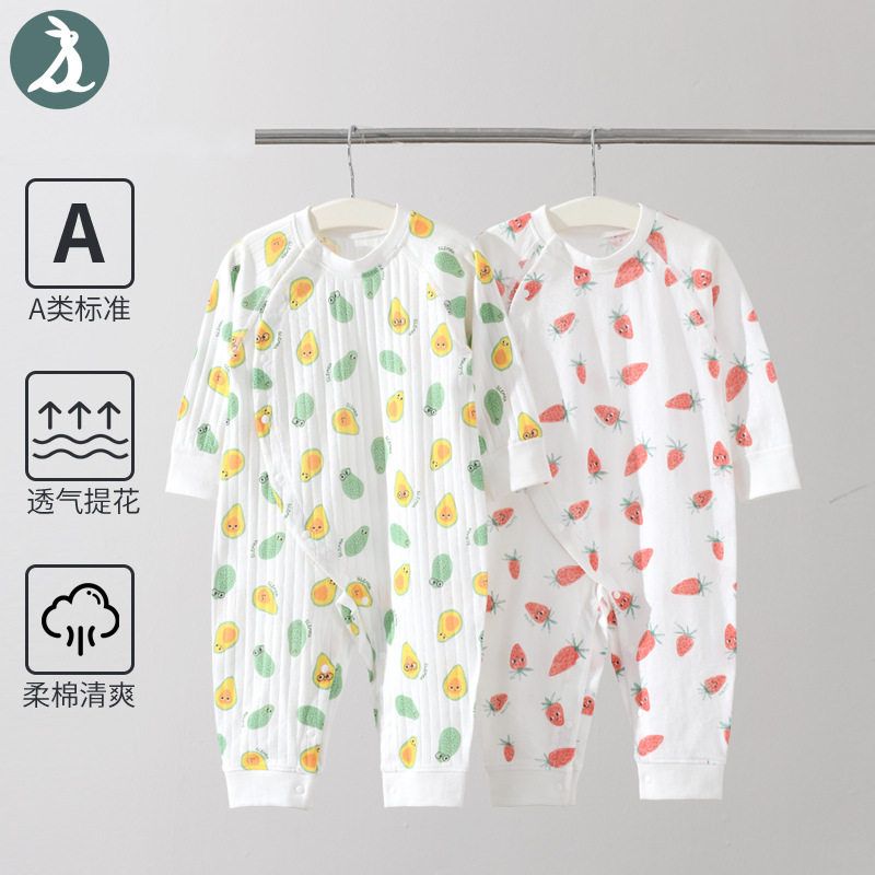 婴儿无骨连体哈衣纯棉爬服睡衣
