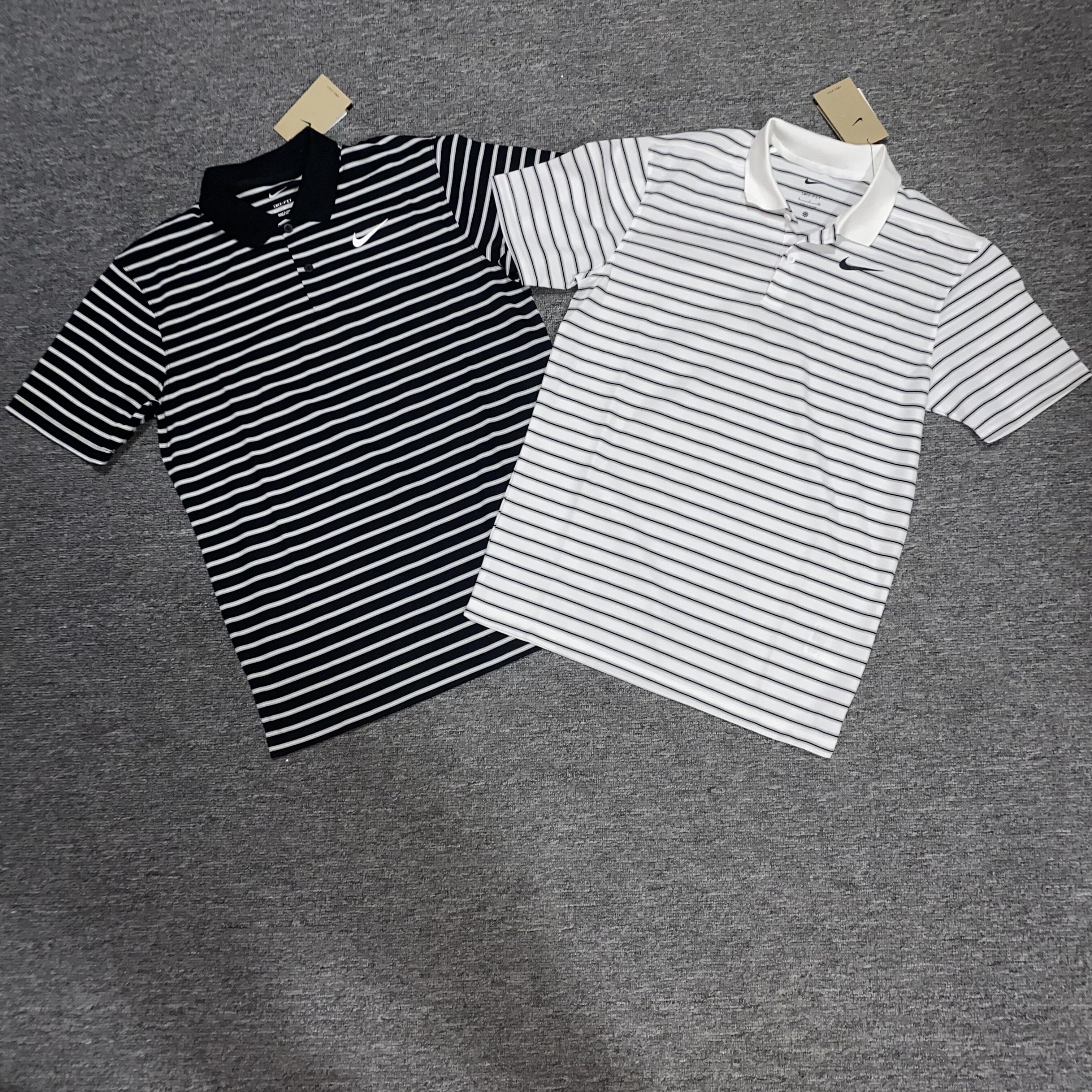 正品Nike/耐克DRI-FIT夏男子条纹高尔夫速干POLO翻领短袖DH0830