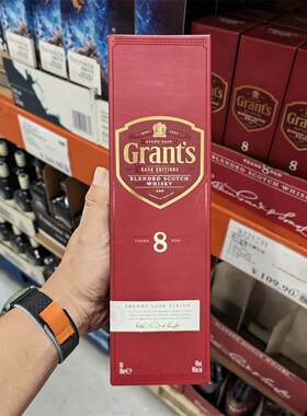 SAM会员店代购Grant's格兰8年苏格兰威士忌700ml