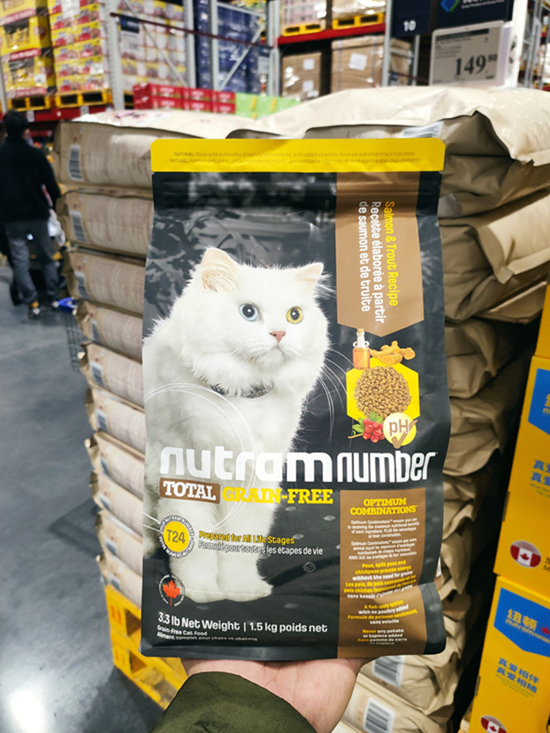 山姆超市代购加拿大进口纽顿t24纽顿全价猫粮鲑鱼鳟鱼配方5.45kg
