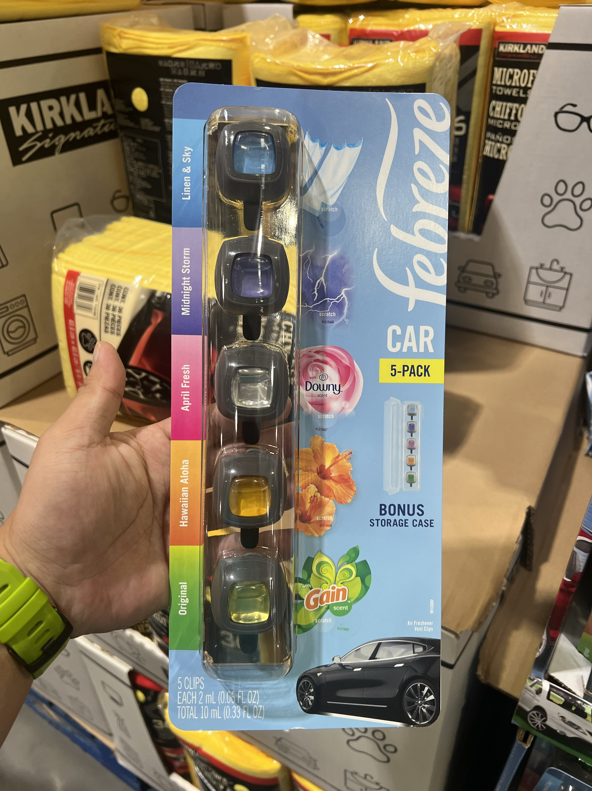 上海Costco代购Febreze汽车出风口香水车载去臭香薰2ml*5个