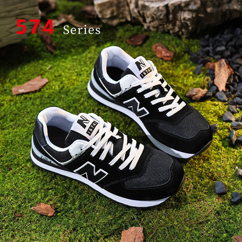 黑色运动鞋女款574正品2026新款网面透气休闲N百搭男款跑步鞋子