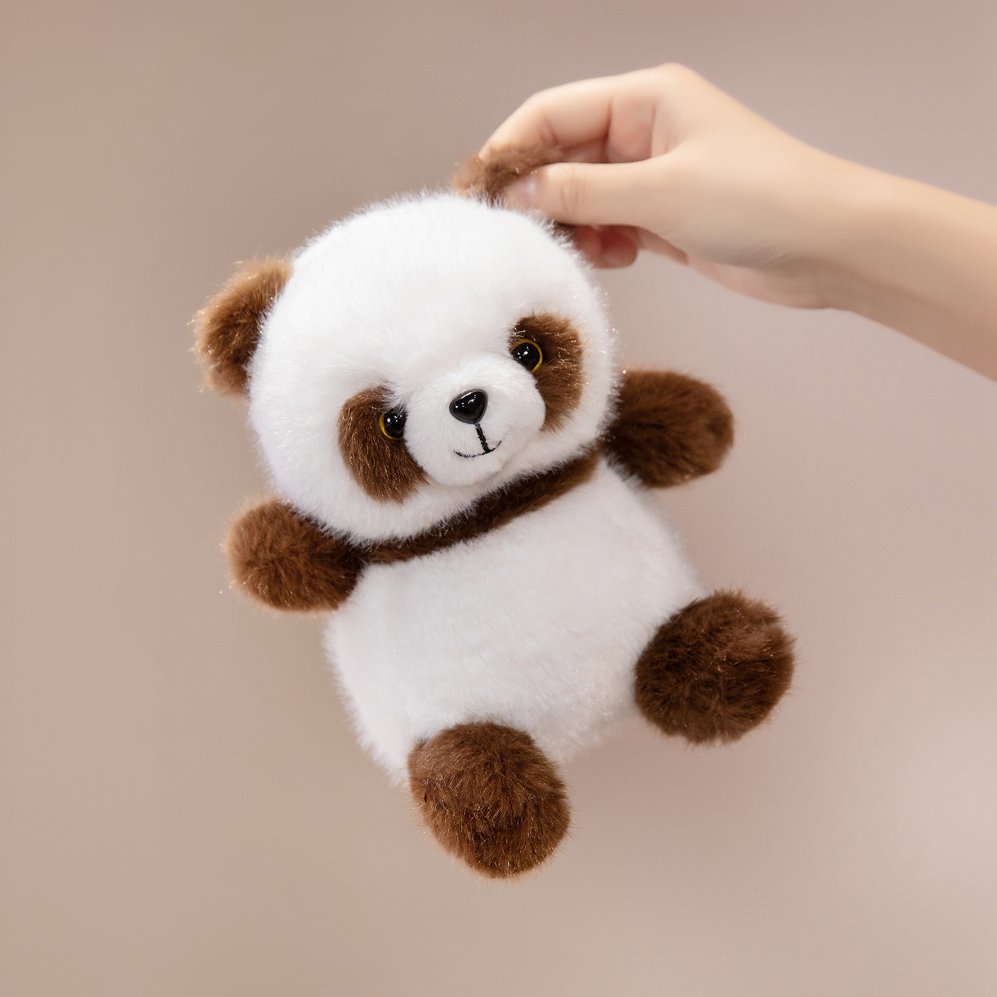 跨境坐姿大熊猫哈士奇公仔毛绒玩具西高地树懒狐猴手机支架玩偶女