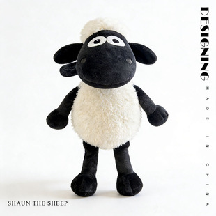 吐舌肖恩羊公仔可爱小羊玩偶毛绒玩具儿童陪伴玩偶小绵羊年礼物女