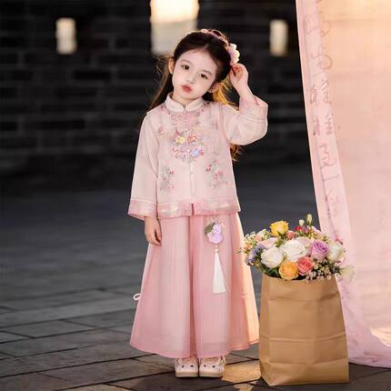女童新中式汉服2026春夏季儿童古装超仙国风唐装小女孩古风裤套装