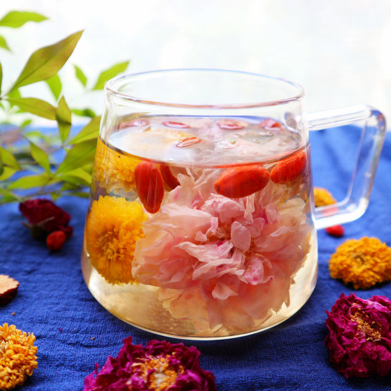 老婆茶玫瑰花菊花组合茶花果茶枸杞红枣茶玫瑰四物茶花茶