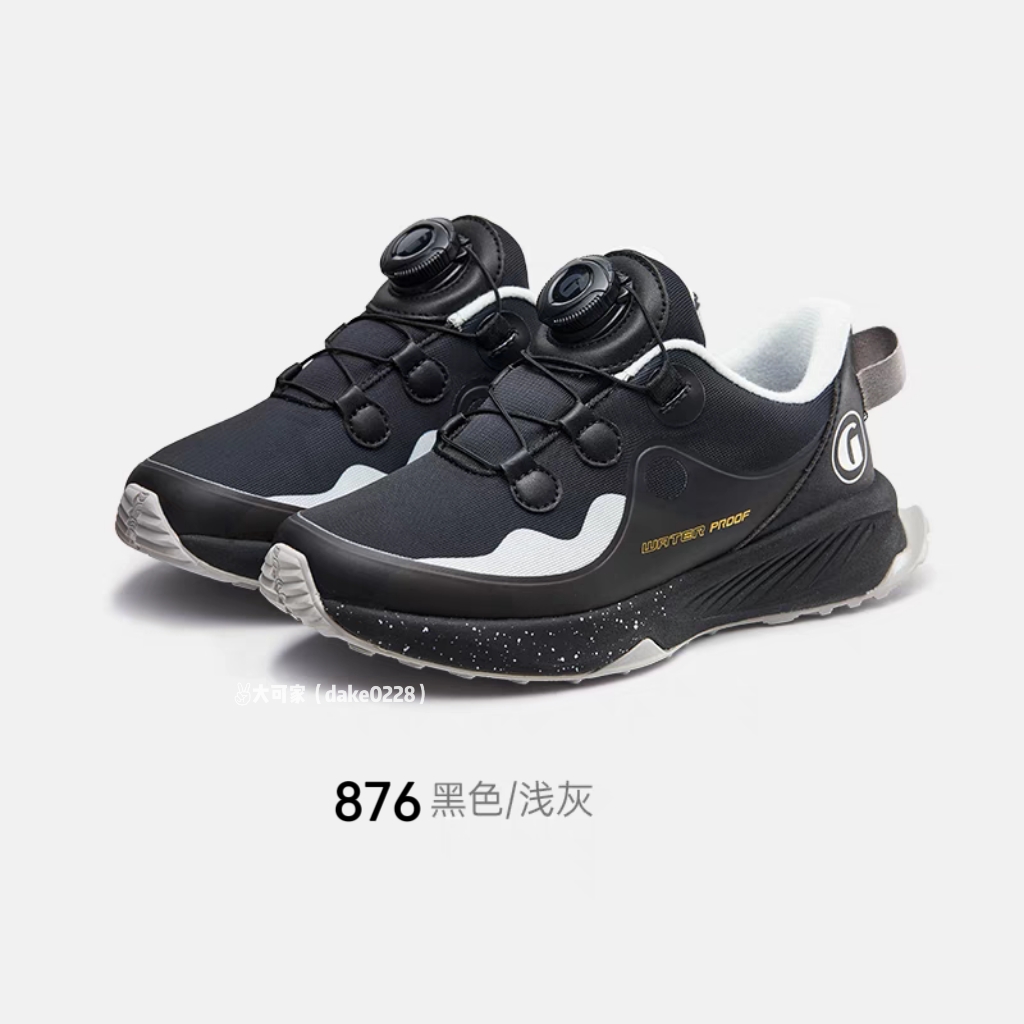 基诺浦中童冬款机能鞋男女童大童加绒休闲运动保暖鞋