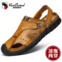 Giày tây nam Camel giày mùa hè dép nam da nam baotou giày đi biển thể thao ngoài trời giày chống trượt - Sandal giày thể thao nam