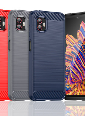 适用三星Galaxy Xcover Pro2简约拉丝纹防滑防摔手机壳保护套软壳