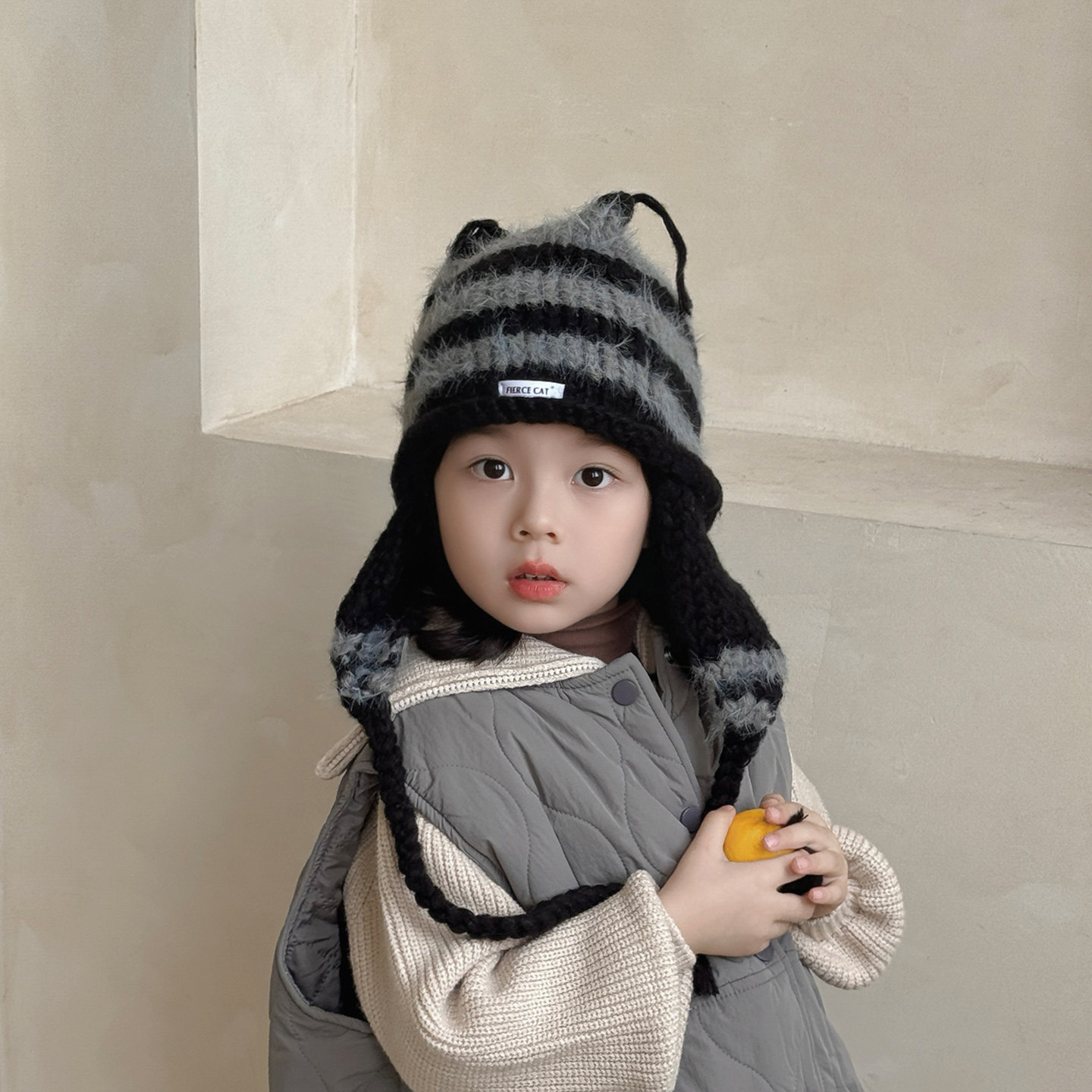 儿童毛绒毛线帽秋冬季宝宝帽子女童针织帽男童围脖护耳帽加厚保暖,童装/婴儿装/亲子装,帽子,淘宝优惠券,粉丝福利购,淘宝优惠卷