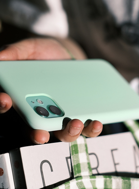 蜜瓜绿iphone12手机壳13液态硅胶x苹果11手机壳pro女max小清新xs