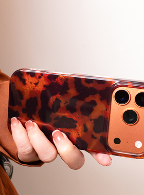 沛鱼iphone17pro手机壳适用苹果17promax全包iphone16玳瑁纹IMD玛瑙图案15软硅胶MAX气质奢华高级感新款女