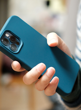 iphone12手机壳适用苹果13液态11pro硅胶max深海蓝X全包XS防摔xs