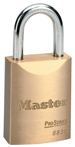 美国MasterLock玛斯特锁 高安全性实心黄铜挂锁 6830MCND