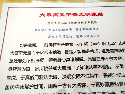 打印塑封大乘离文字普光明藏经a4