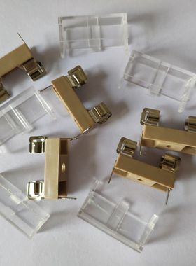 5*20mm 黄色保险丝座 盒 带透明盖 PCB版 BF-010保险丝座 6x30mm