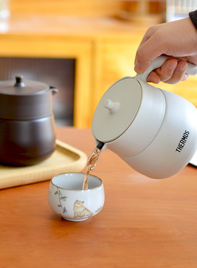 日本膳魔师保温壶家用办公泡茶壶大容量不锈钢热水瓶带茶漏TTE