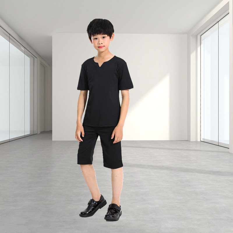 男童舞蹈服套装少儿服形体服男孩