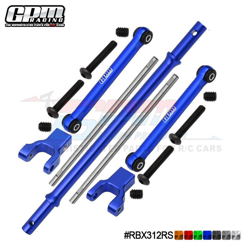 Axial 1/10 RBX10铝合金防倾码+不锈钢加粗款防倾拉杆后组合套装