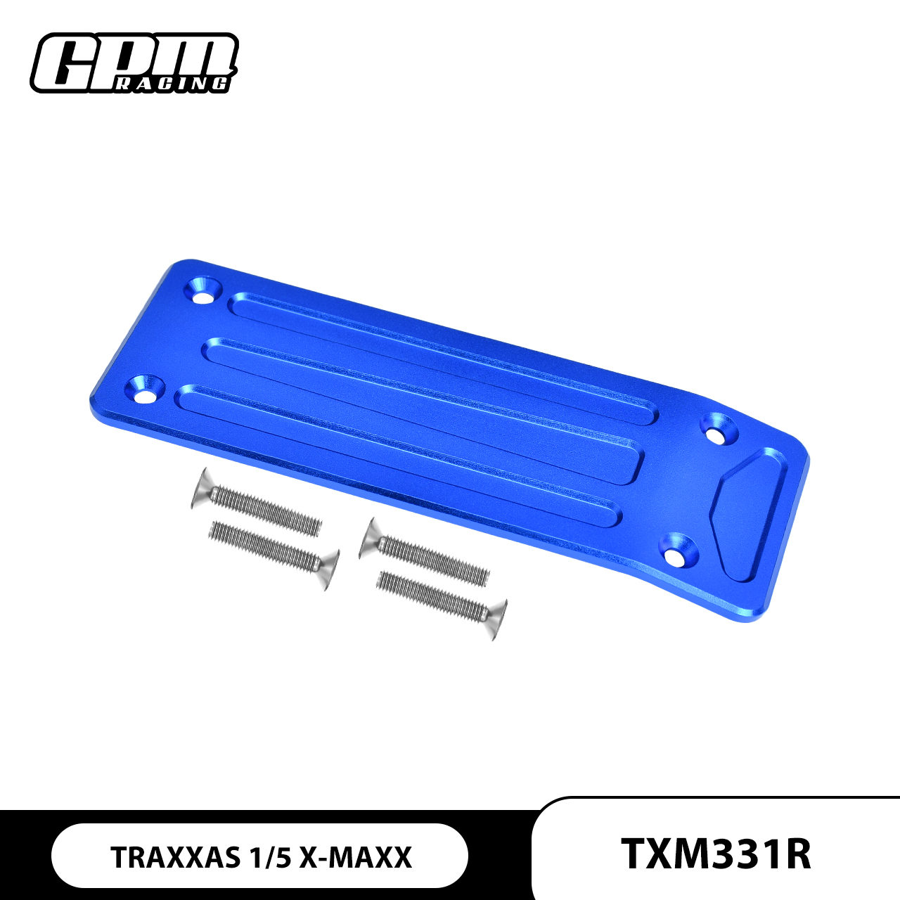 GPM FOR TRAXXAS X-MAXX 1/5 铝合金后底部保护盖连不锈钢螺丝-件