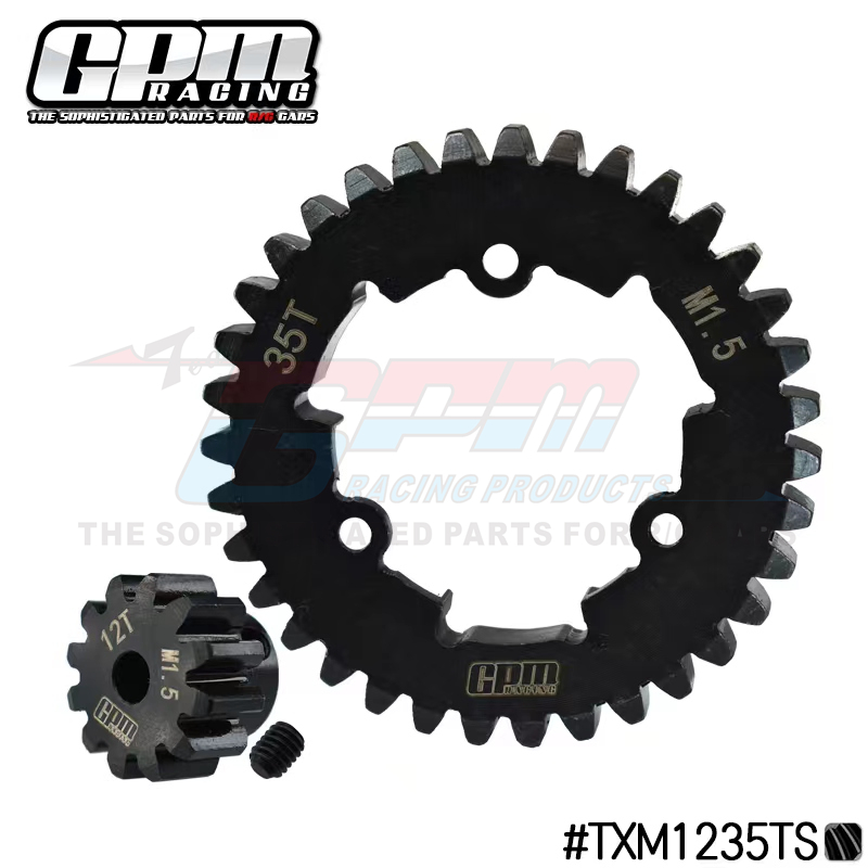 TRAXXAS-1/5 大X6S/8S XRT通用中碳钢马达齿12T配35T大齿/1.5模数