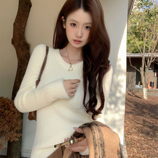 东莞大朗打底针织衫不起球女新款正品十三行秋冬加厚长袖修身毛衣