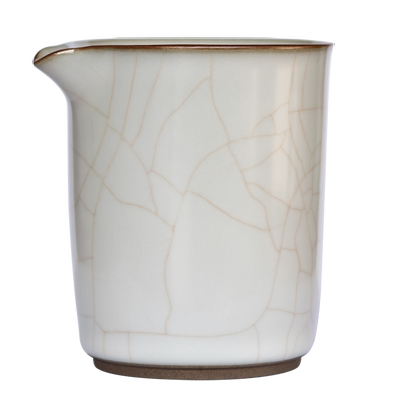 永利汇月白汝窑开片日式公道杯