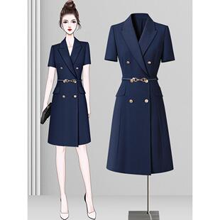 西装连衣裙2025新款女夏季高级感正式场合时尚通勤气质职业西服裙